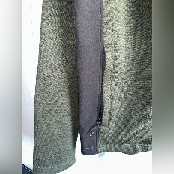 Gerry Men's full zip mix media jacket 100% polyester warm large logo - Picture 3 of 8